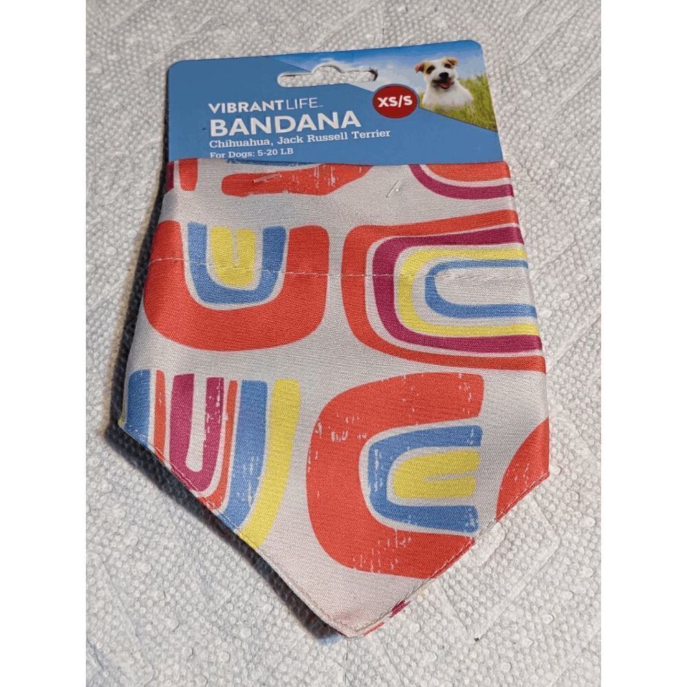 VIBRANT LIFE Dog Bandana, Rainbow, XS/S